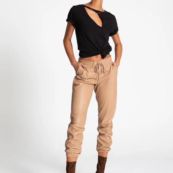 n:PHILANTHROPY Pants - Vegan Leather Joggers NWT